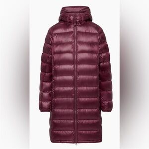 Aritzia Burgundy Puffer Jacket